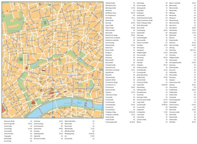 法兰克福街道地图