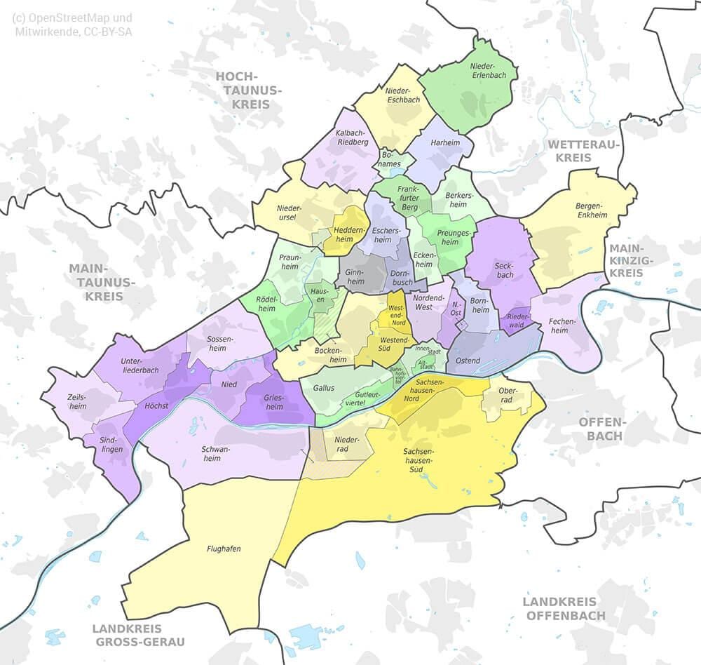 法兰克福街区地图