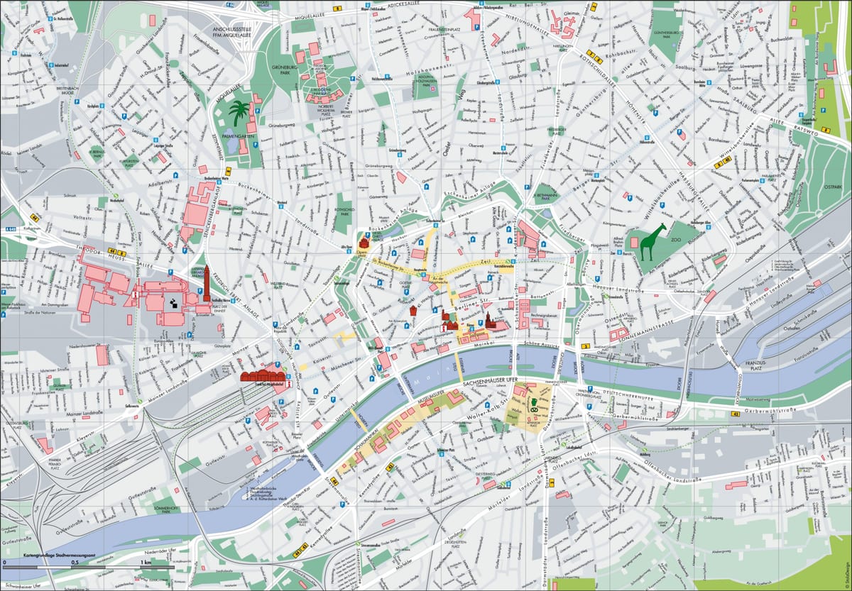 法兰克福市地图